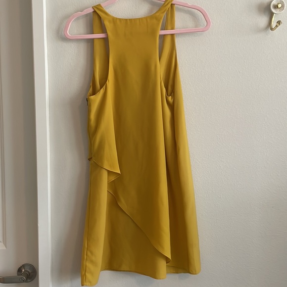 Gold Silence & Noise (Urban Outfitters) Asymmetric EUC Size Small Shift Dress - Picture 3 of 3
